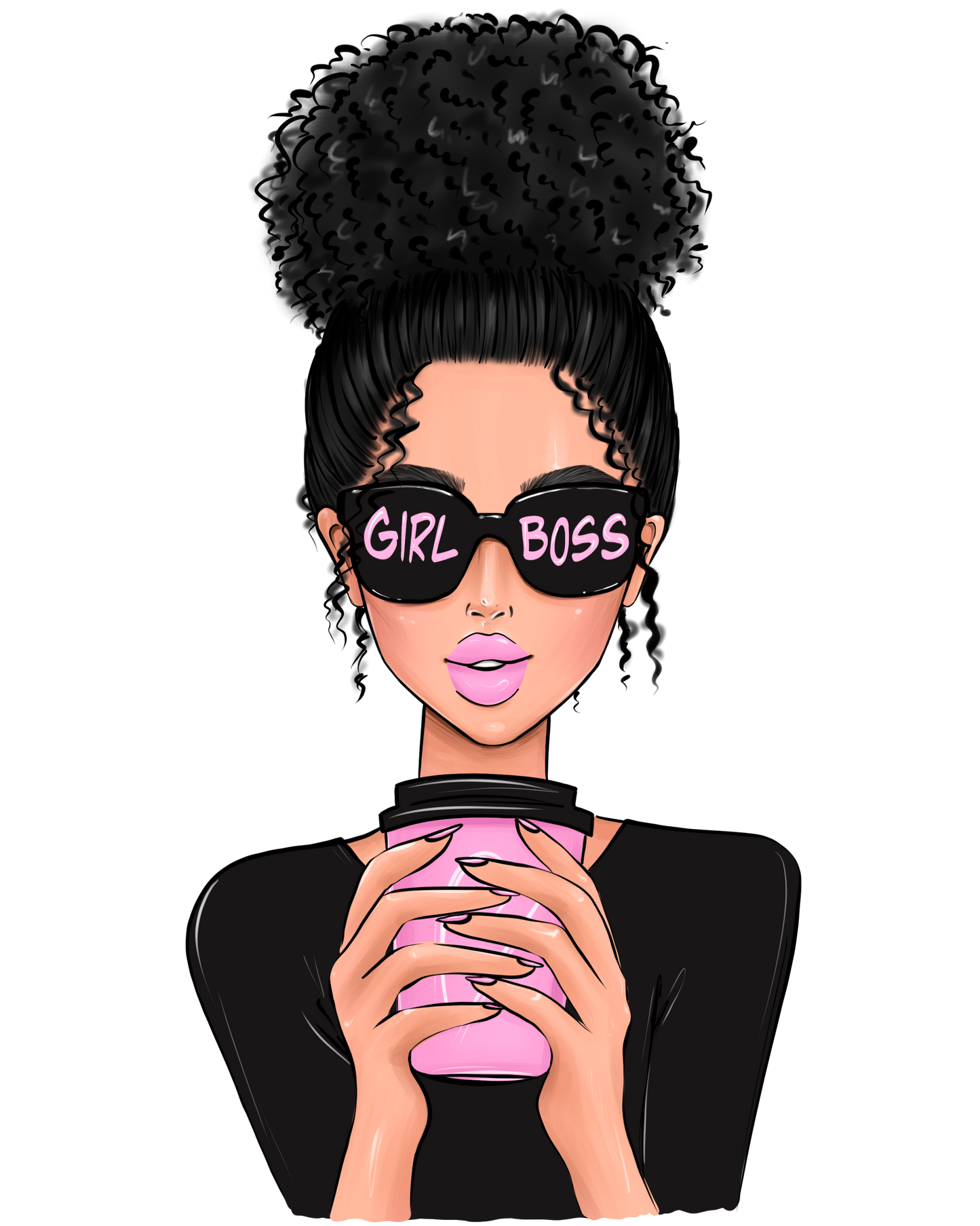 Personalised Girl Boss Mug (choose hair&skin colour)