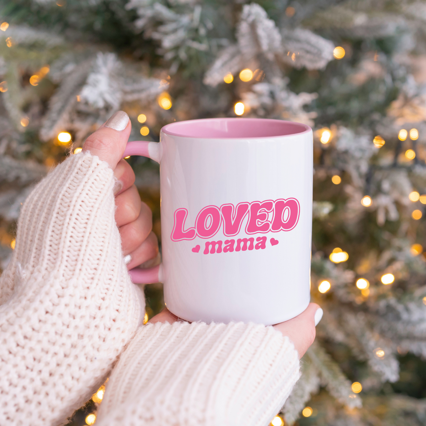 Pink 'Loved Mama' Mug