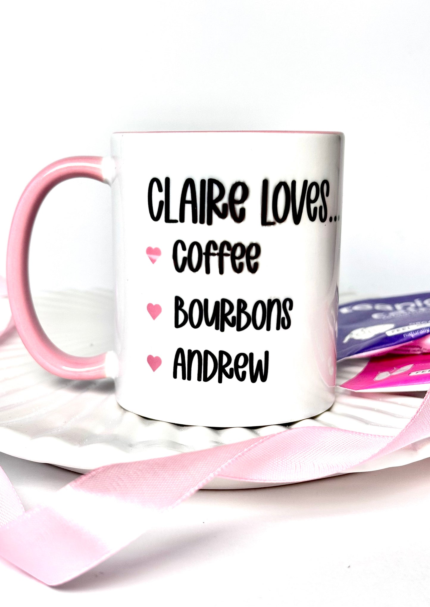 Personalised 3 Things They Love Novelty Mug