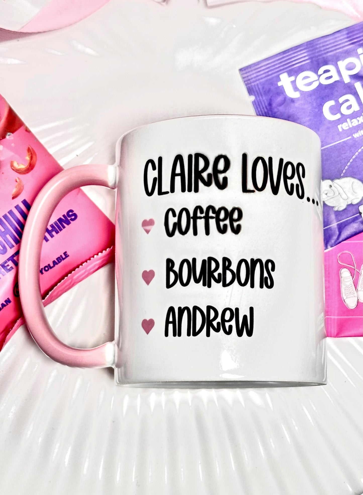 Personalised 3 Things They Love Novelty Mug