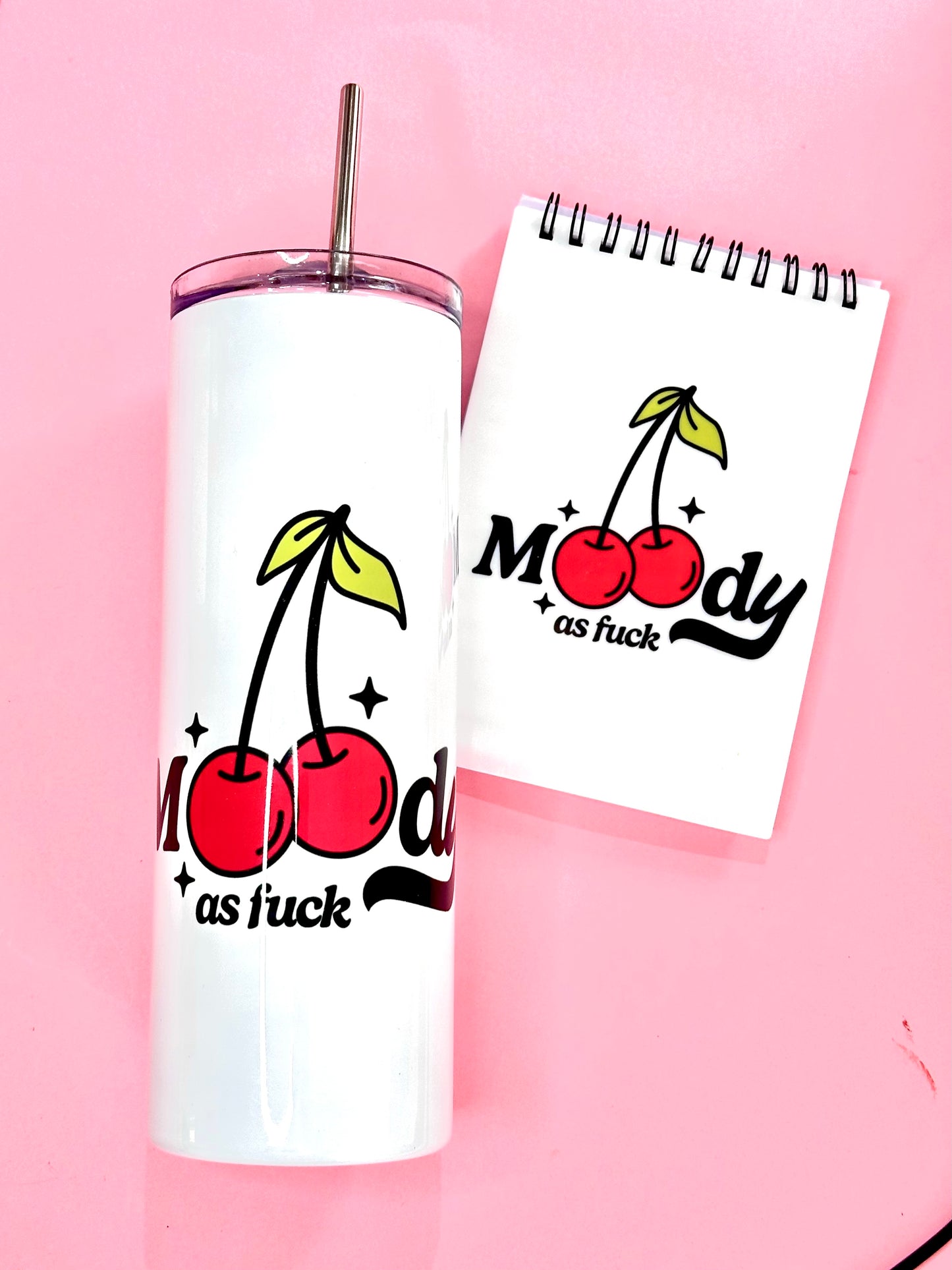 Moody AF Cherry Print Notepad