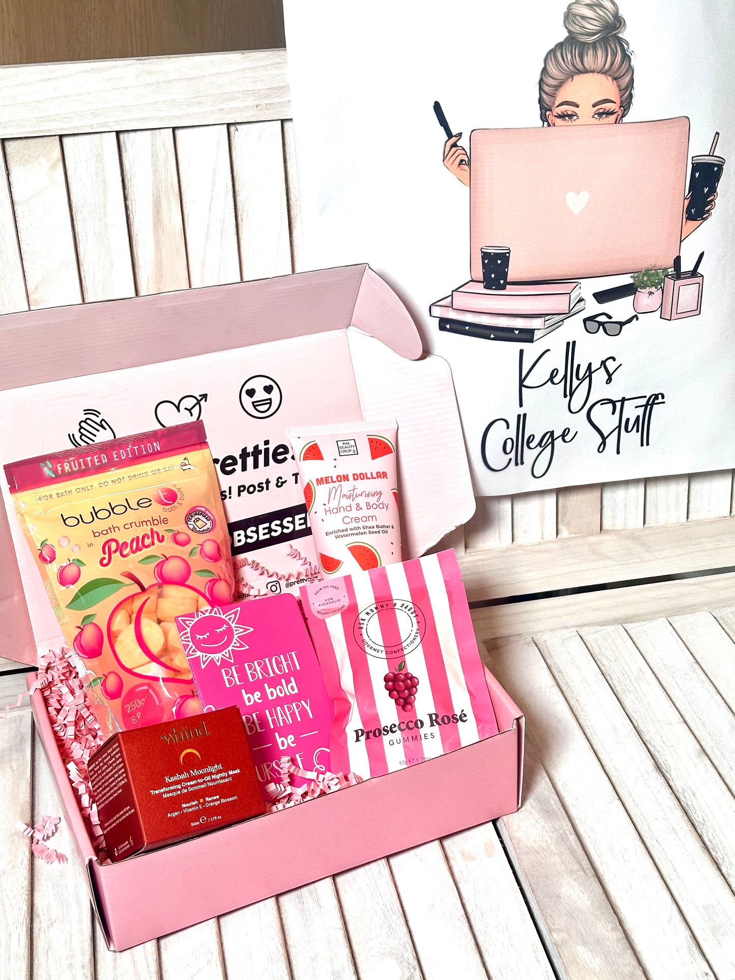 Personalised College / Work / Uni Printed Tote & Gift Box Set ( Choose Avatar )