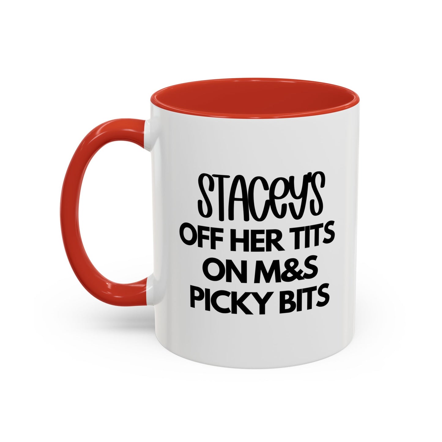 Personalised 'Off Her Tits on M&S Picky Bits Novelty Humour Mug