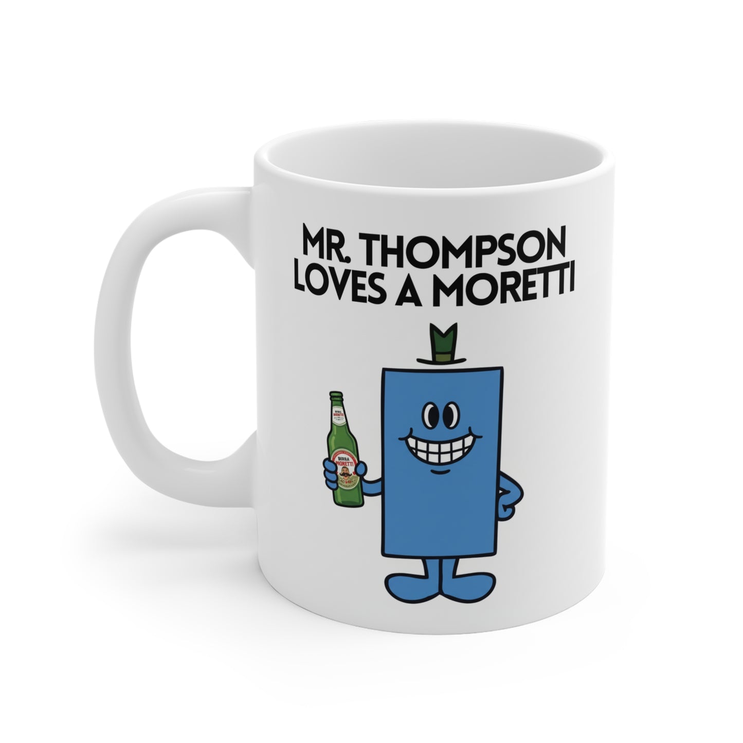 Personalised Novelty Mr Loves A Moretti' Character Mug / Coaster