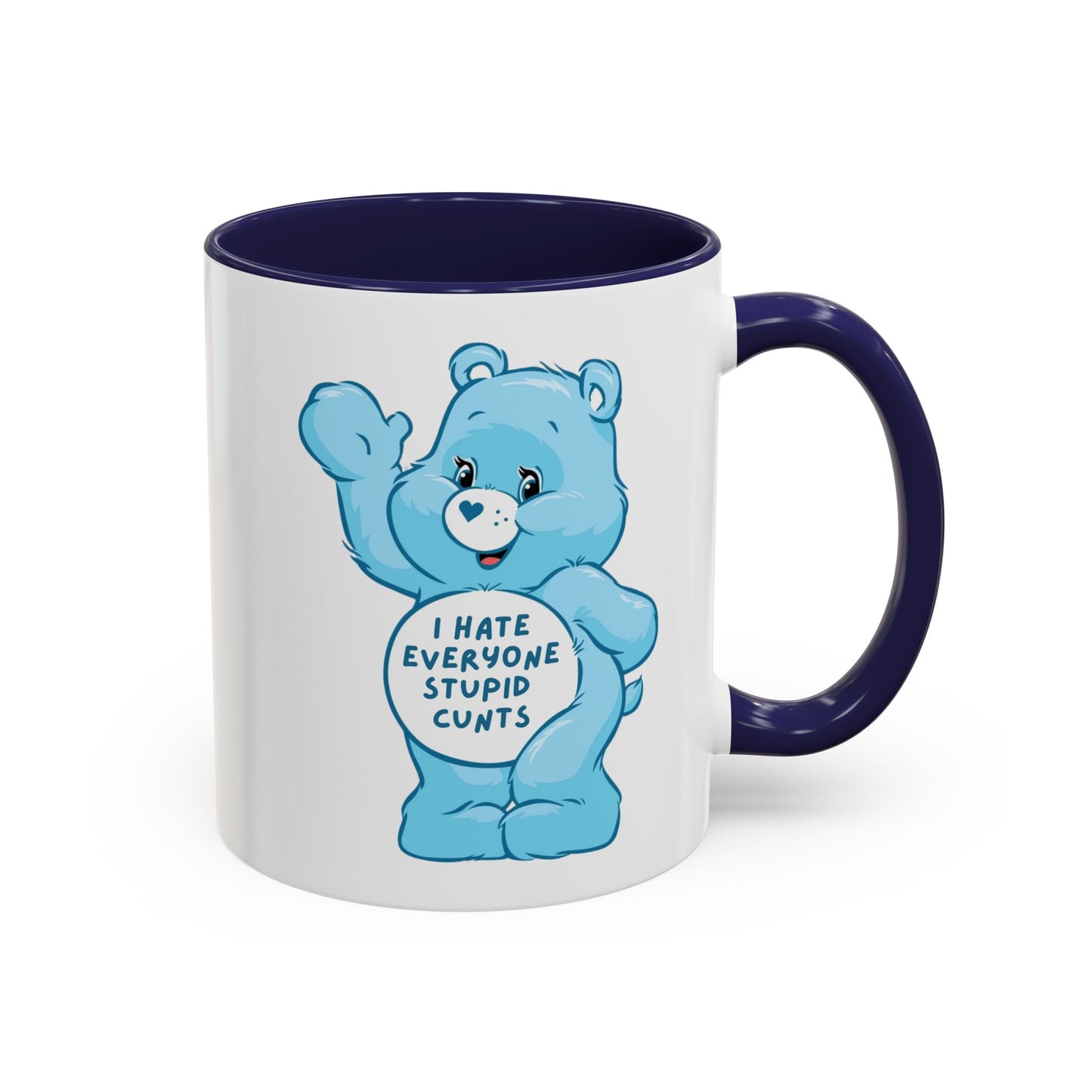 Swear Bear 'I Hate Everyone Stupid Cunts' Funny Mug / Coaster