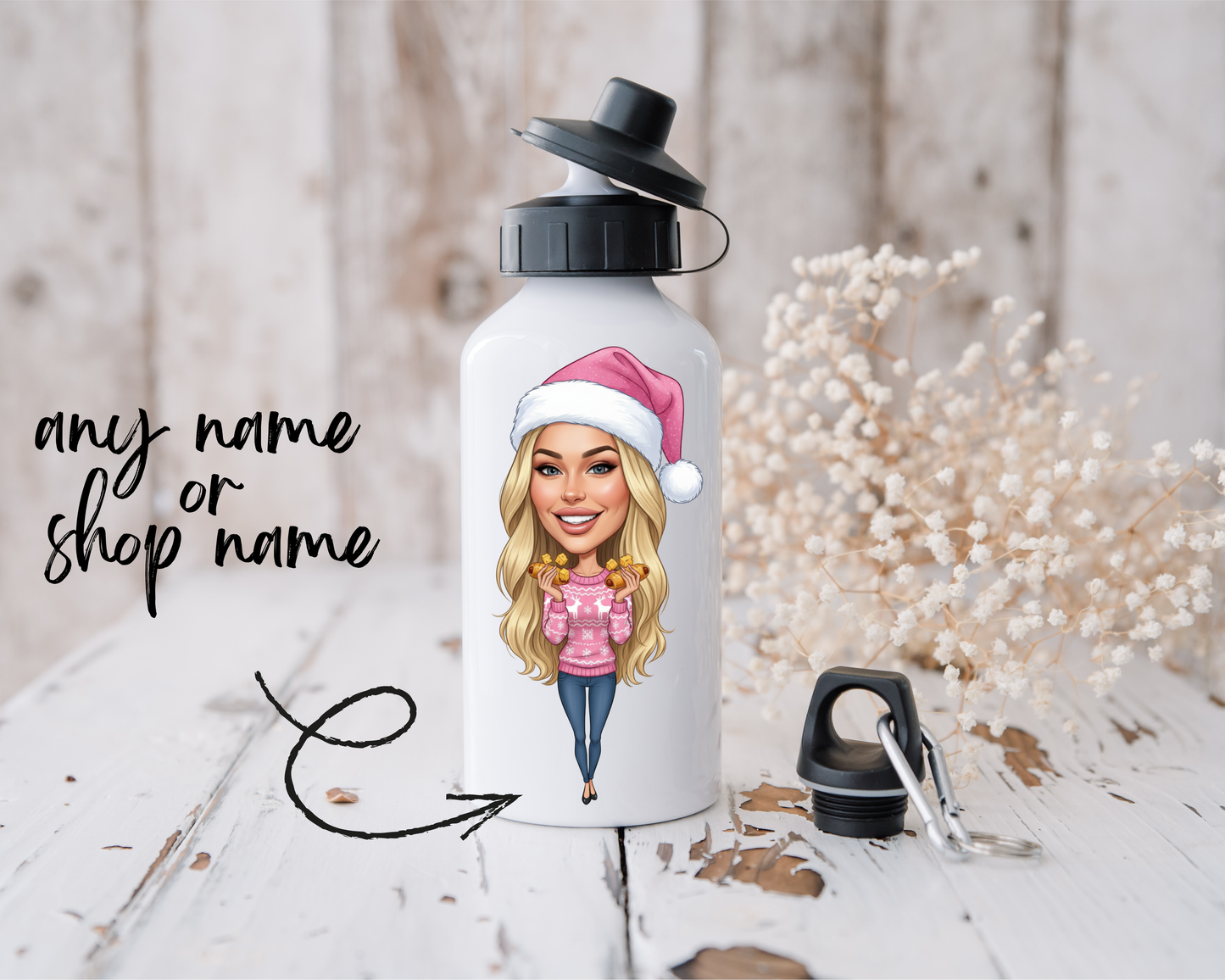 Cartoon Your Own Photo Personalised 'Off My T^ts on M&S Picky Bits Cartoon Novelty Sports Bottle 500ml / Mug / Coaster