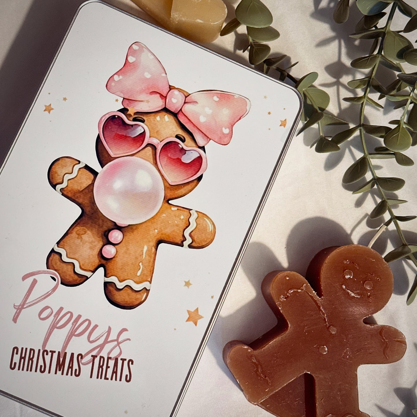 Personalised Gimgerbread 'Christmas Treats' Multi Use Tin