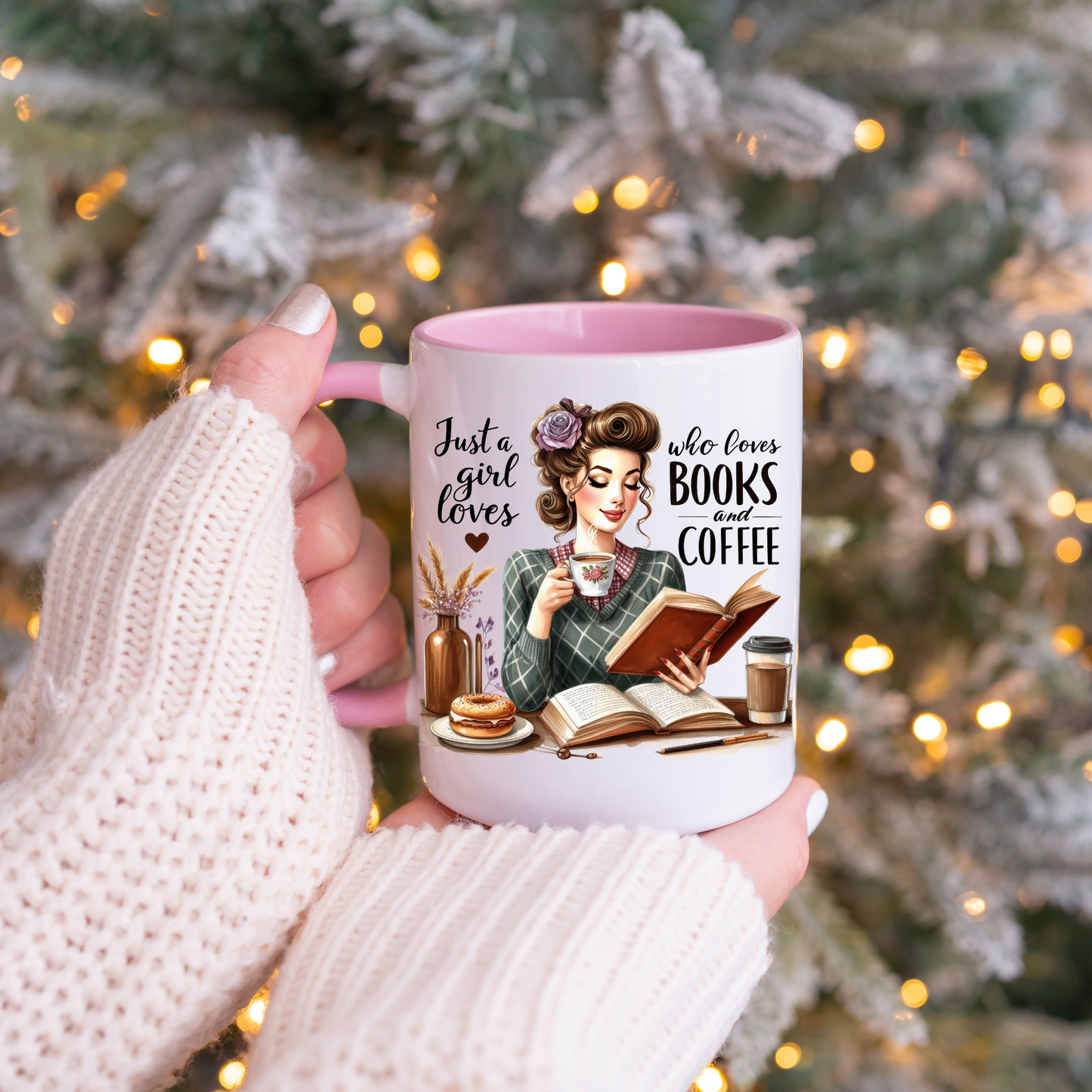 'Just A Girl Who Loves Books & Coffee' Printed Mug