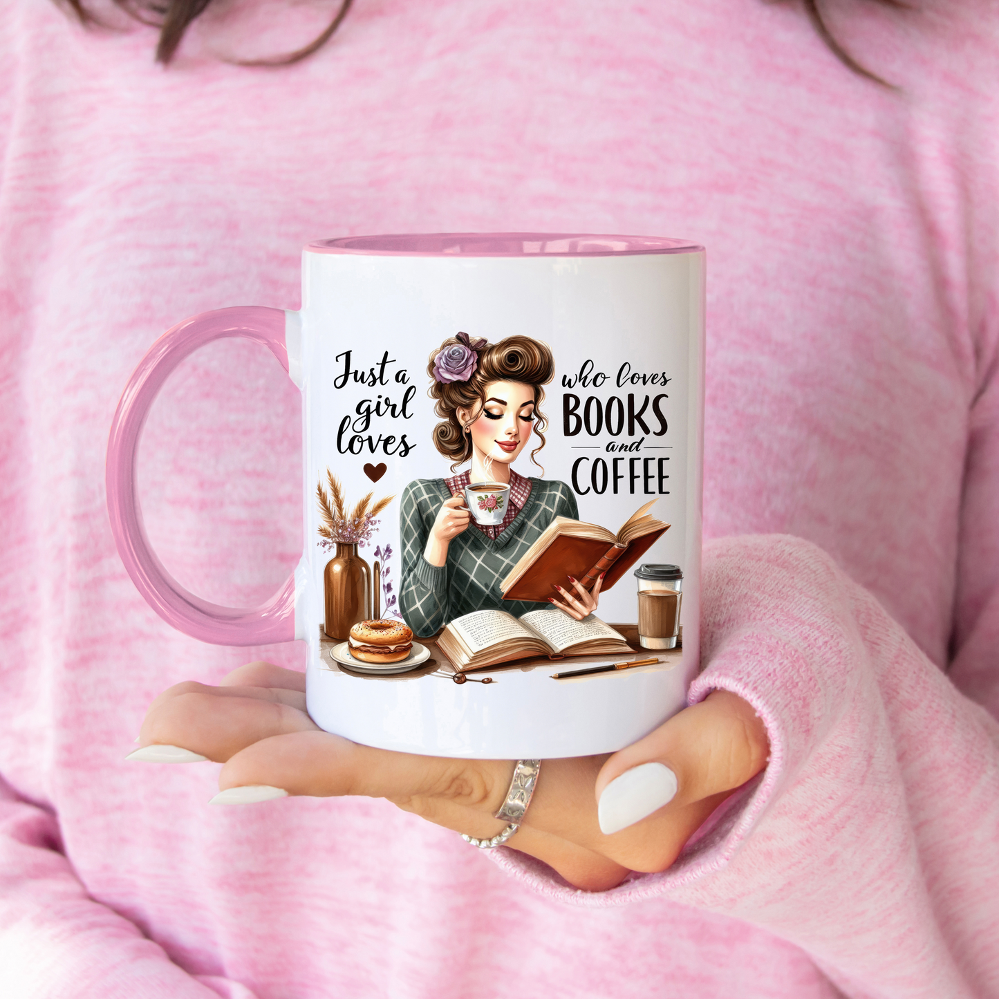 'Just A Girl Who Loves Books & Coffee' Printed Mug