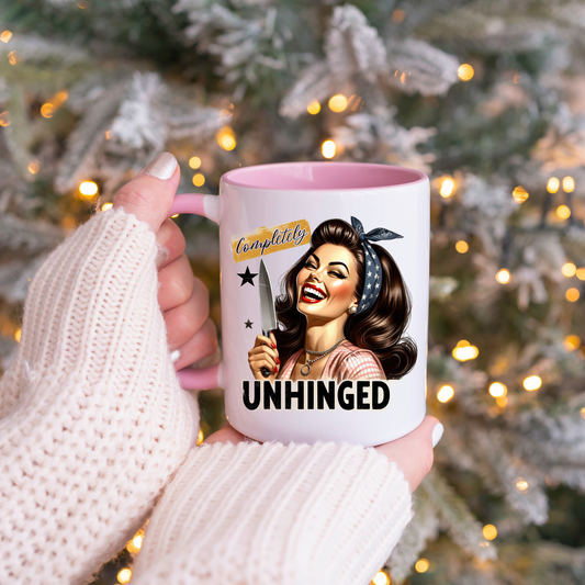 'Completely Unhinged' Printed Mug