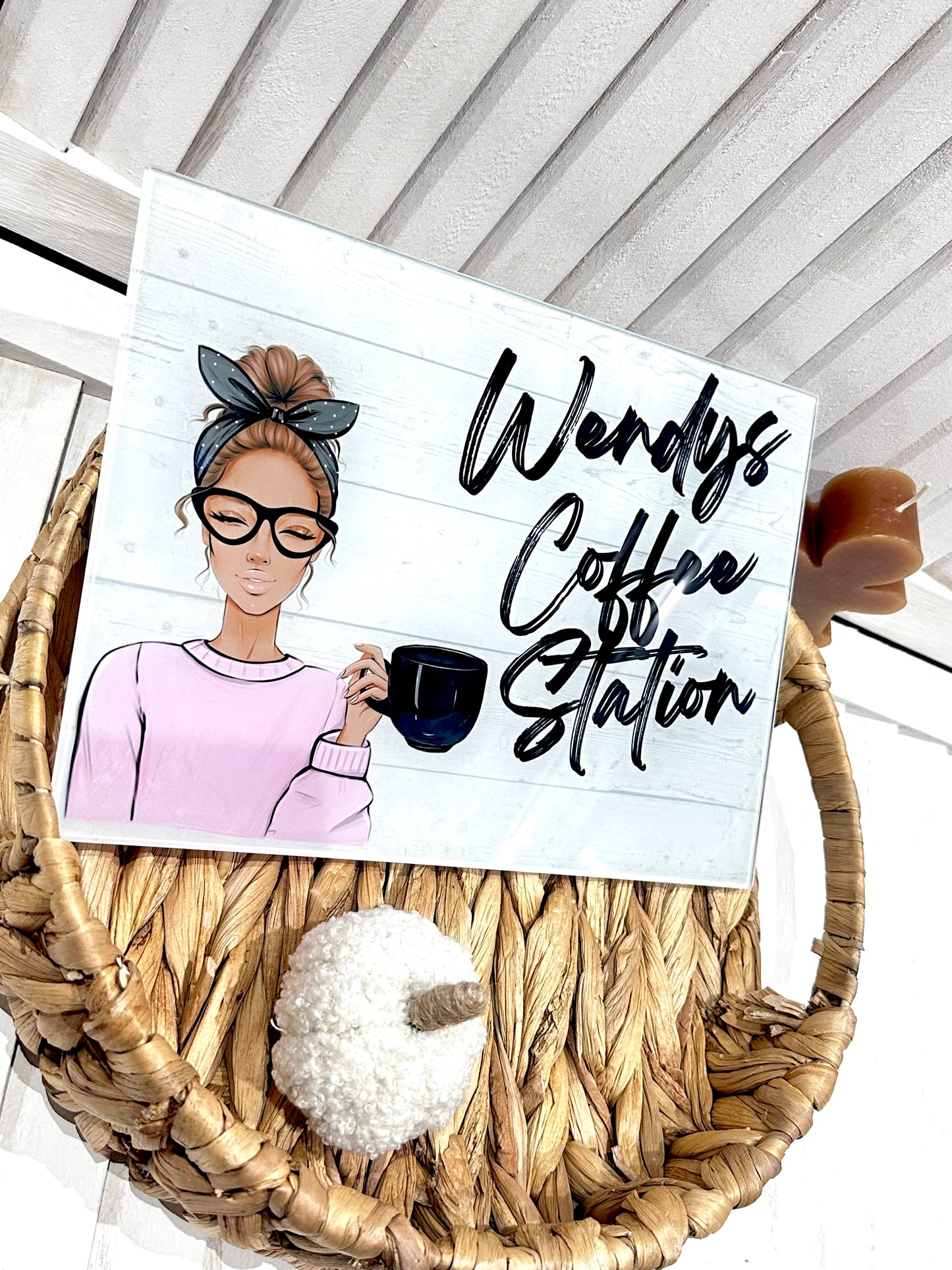 Personalised Coffee Tea Wine Drinks Station Board