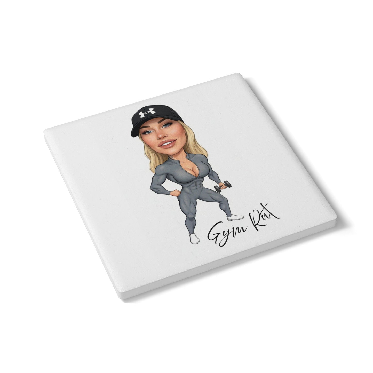 Personalised Fun Gym Rat Cartoon Sports Bottle 500ml / Mug / Coaster