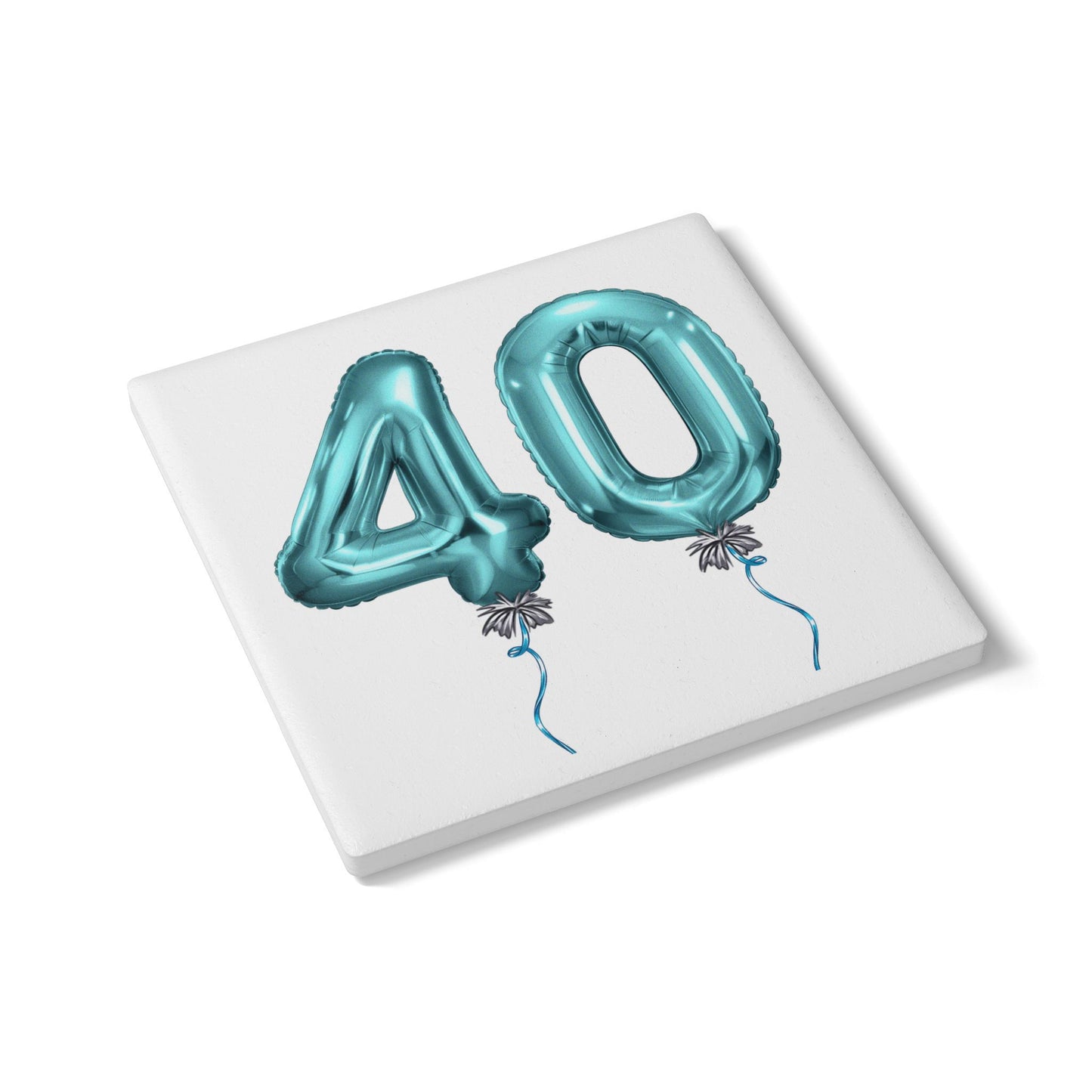 Birthday Milestone Balloon Ceramic Coaster
