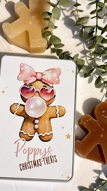 Personalised Gimgerbread 'Christmas Treats' Multi Use Tin