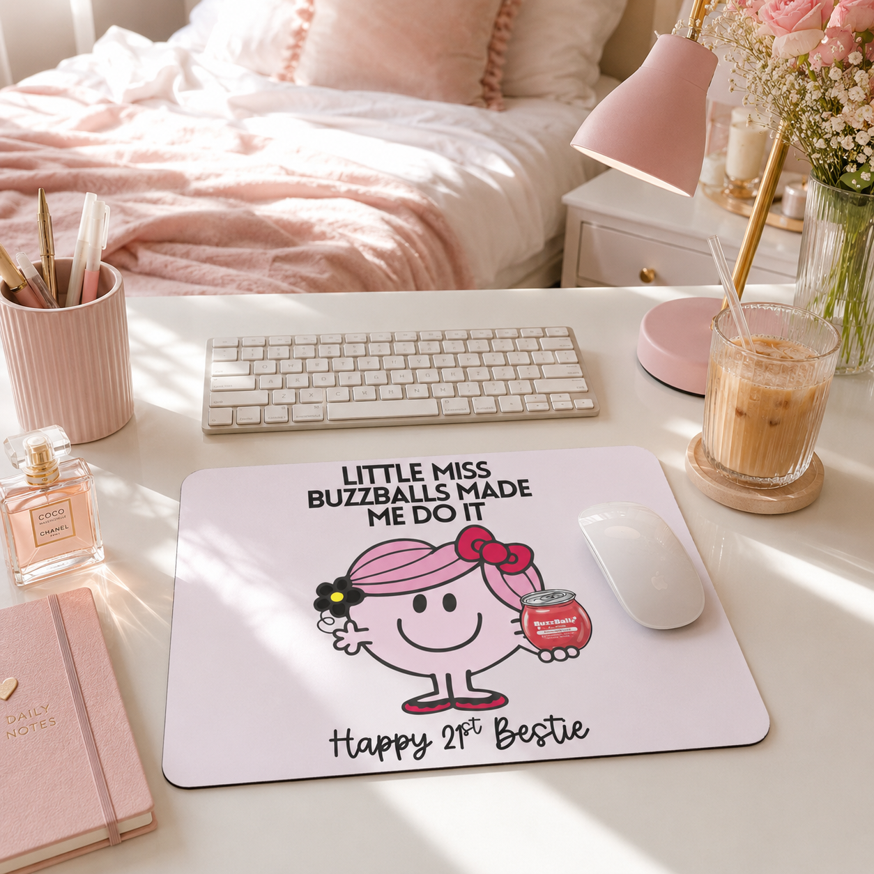 Little Miss Buzzballs Made Me Do It' Novelty Mouse Mat