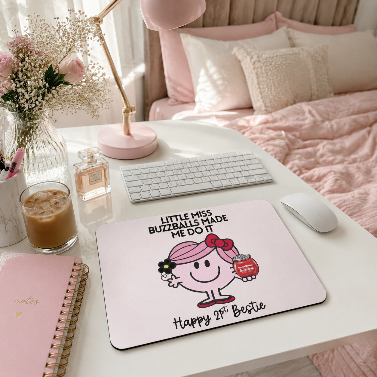 Little Miss Buzzballs Made Me Do It' Novelty Mouse Mat