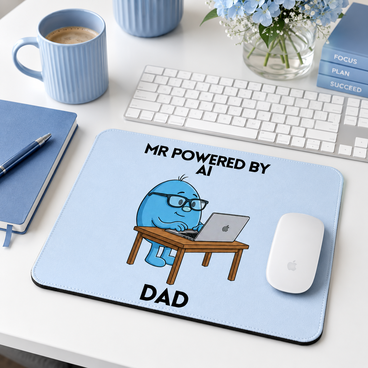 Personalised Mr Powered By AI' Novelty Mouse Mat