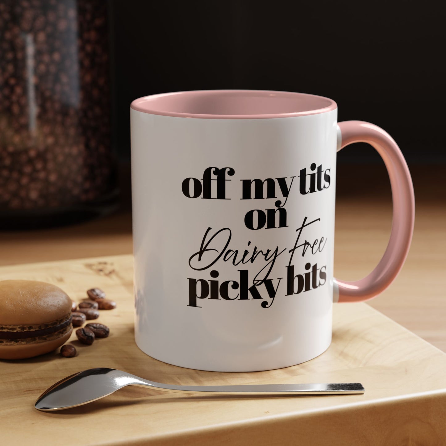 Off My Tits on DAIRY FREE Picky Bits Novelty Funny Mug 5 Colours