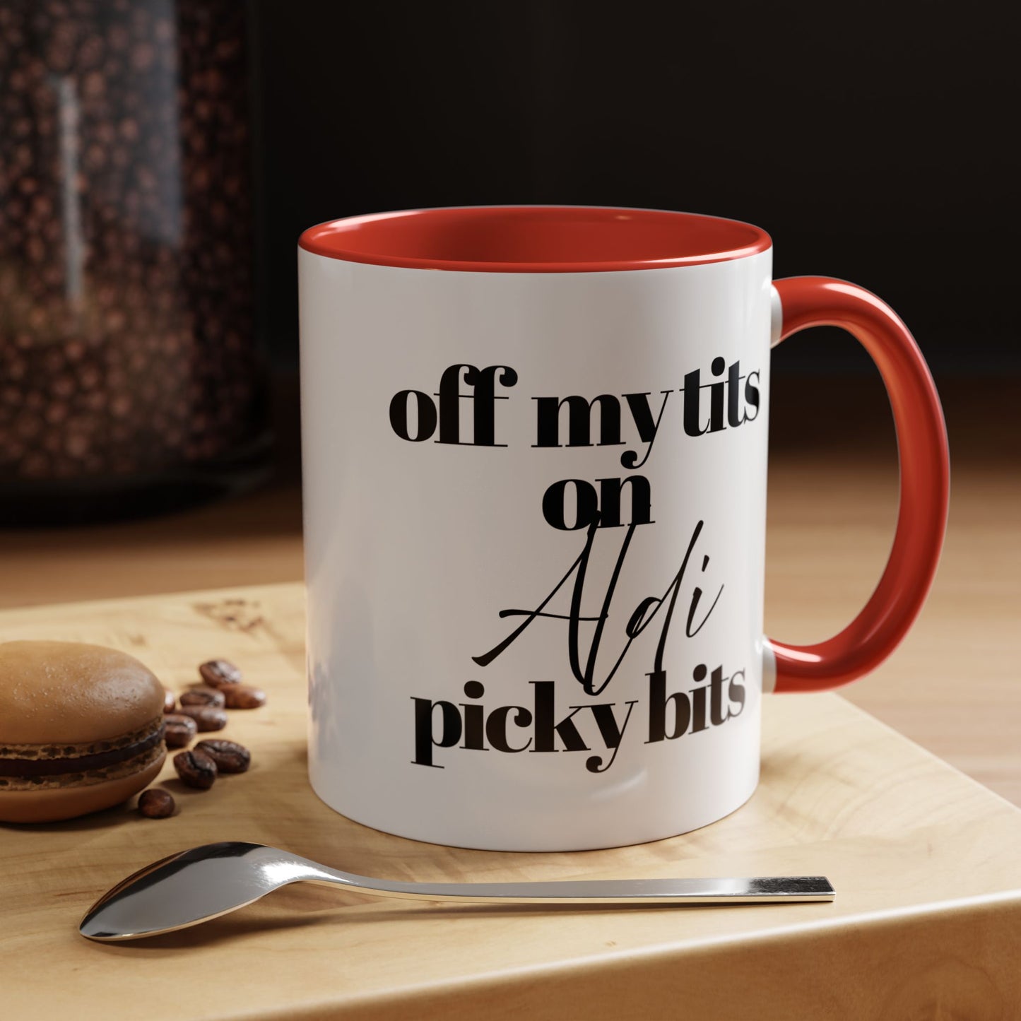 Off My Tits on ALDI PICKY BITS Novelty Funny Mug 6 Colours