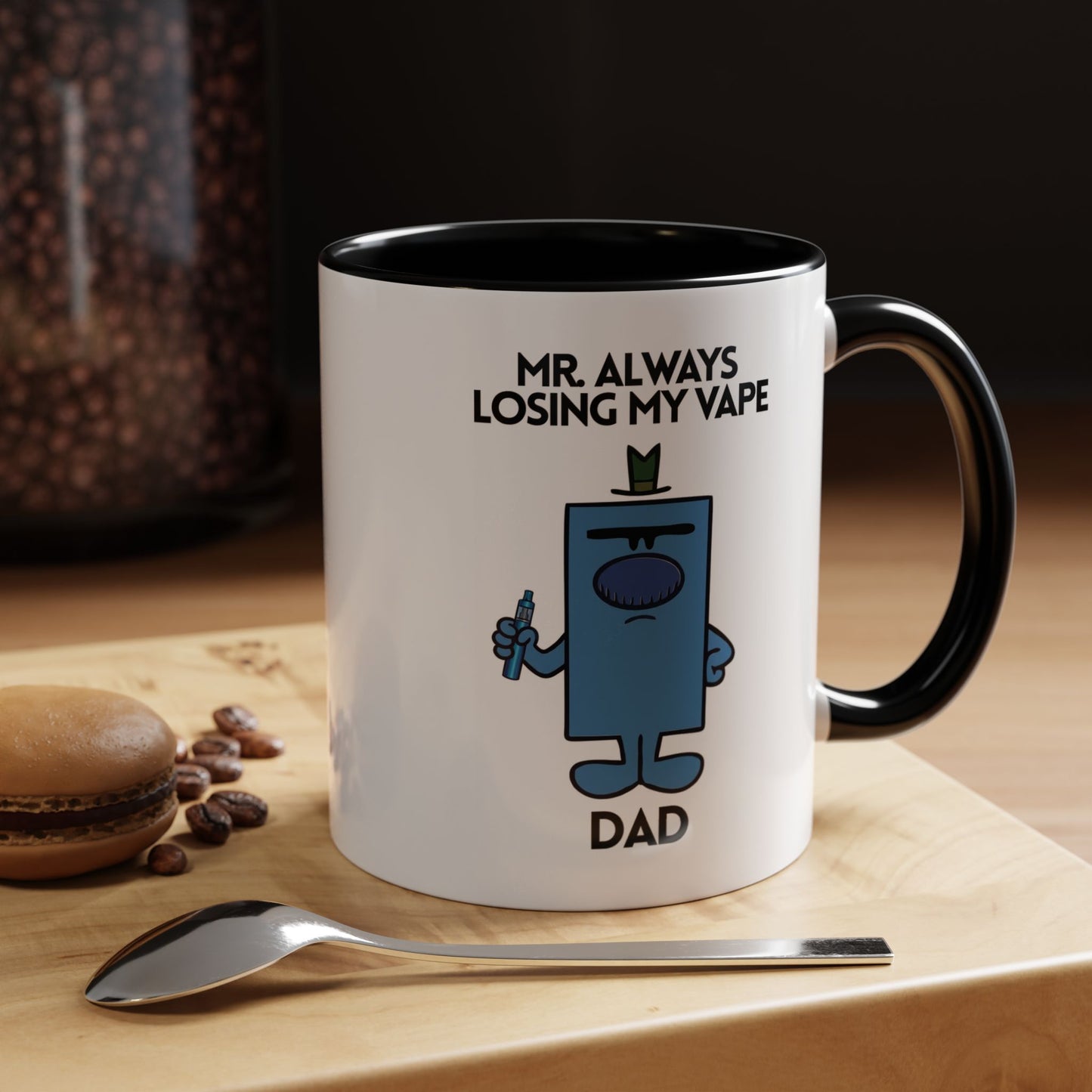 Personalised Novelty Mr. Always Losing My Vape Character Mug 11oz