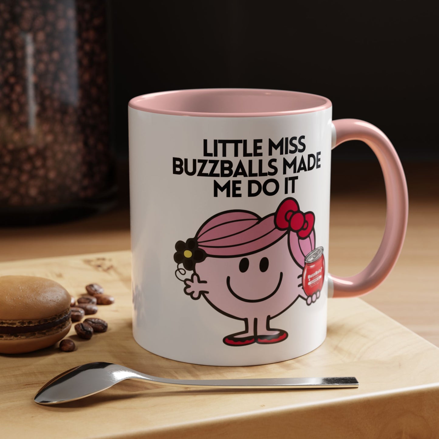 Novelty Little Miss ' Buzzballs Made Me Do It' Character Mug 11oz