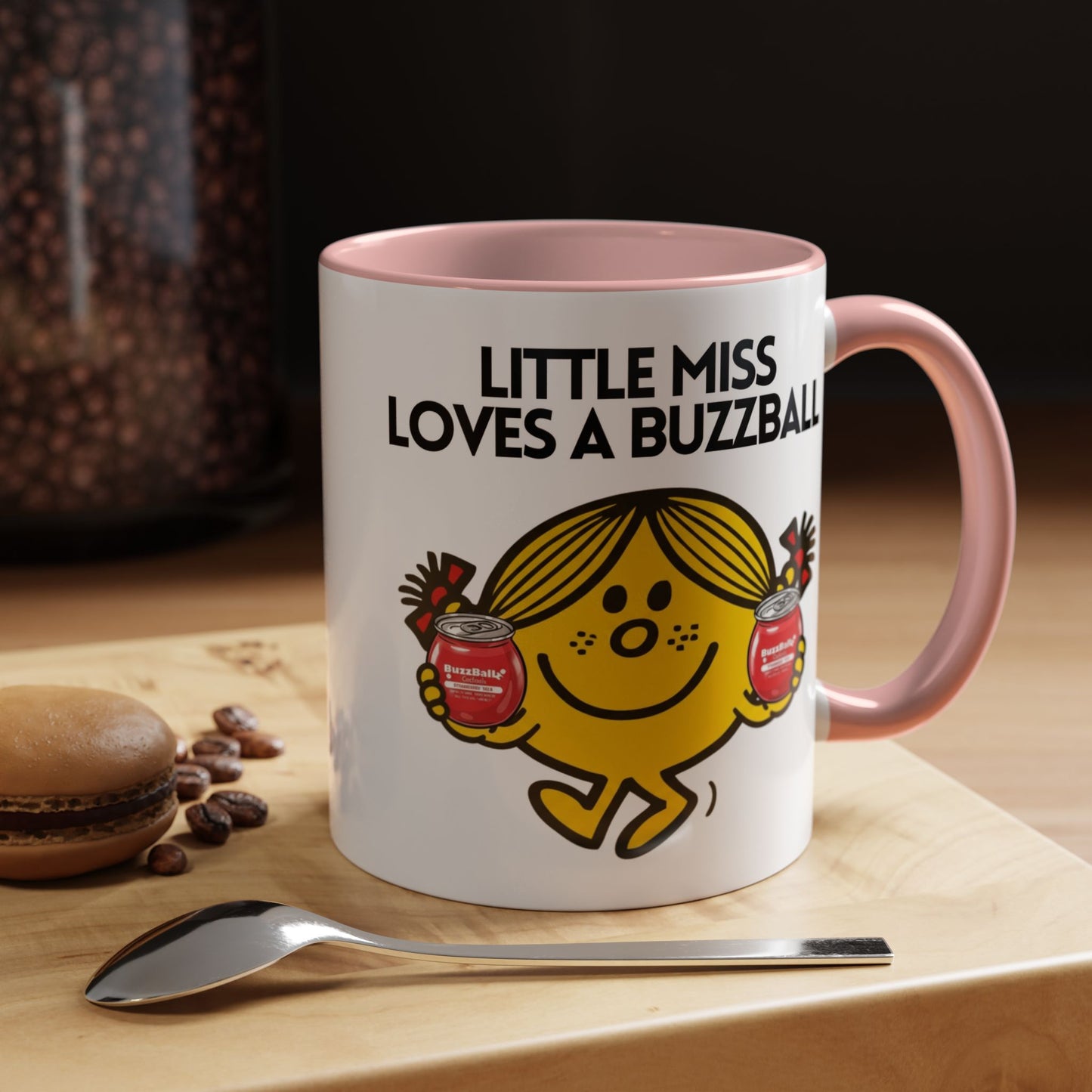 Novelty Little Miss ' Loves A Buzzball' Character Mug 11oz