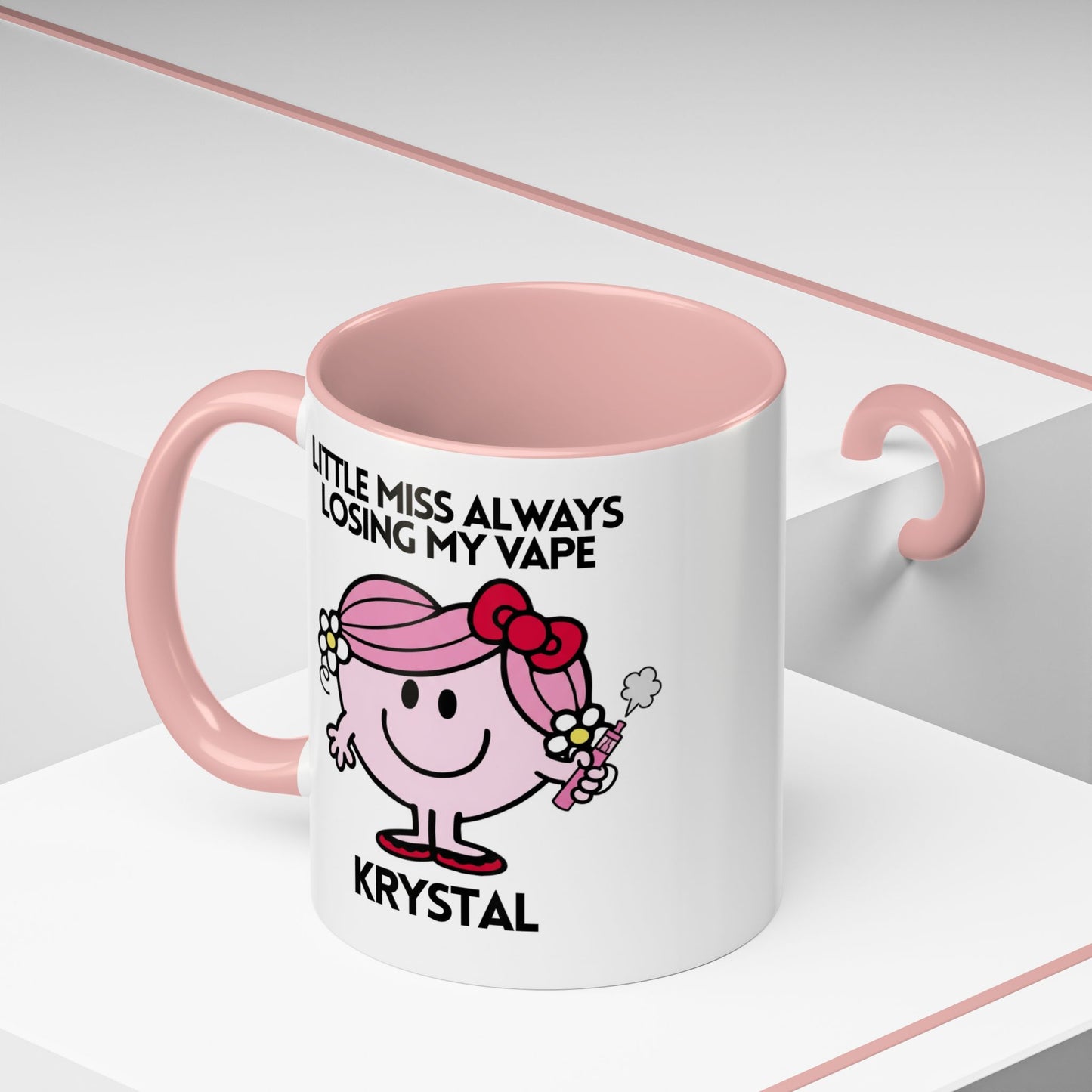 Personalised Novelty Little Miss. Always Losing My Vape Character Mug 11oz
