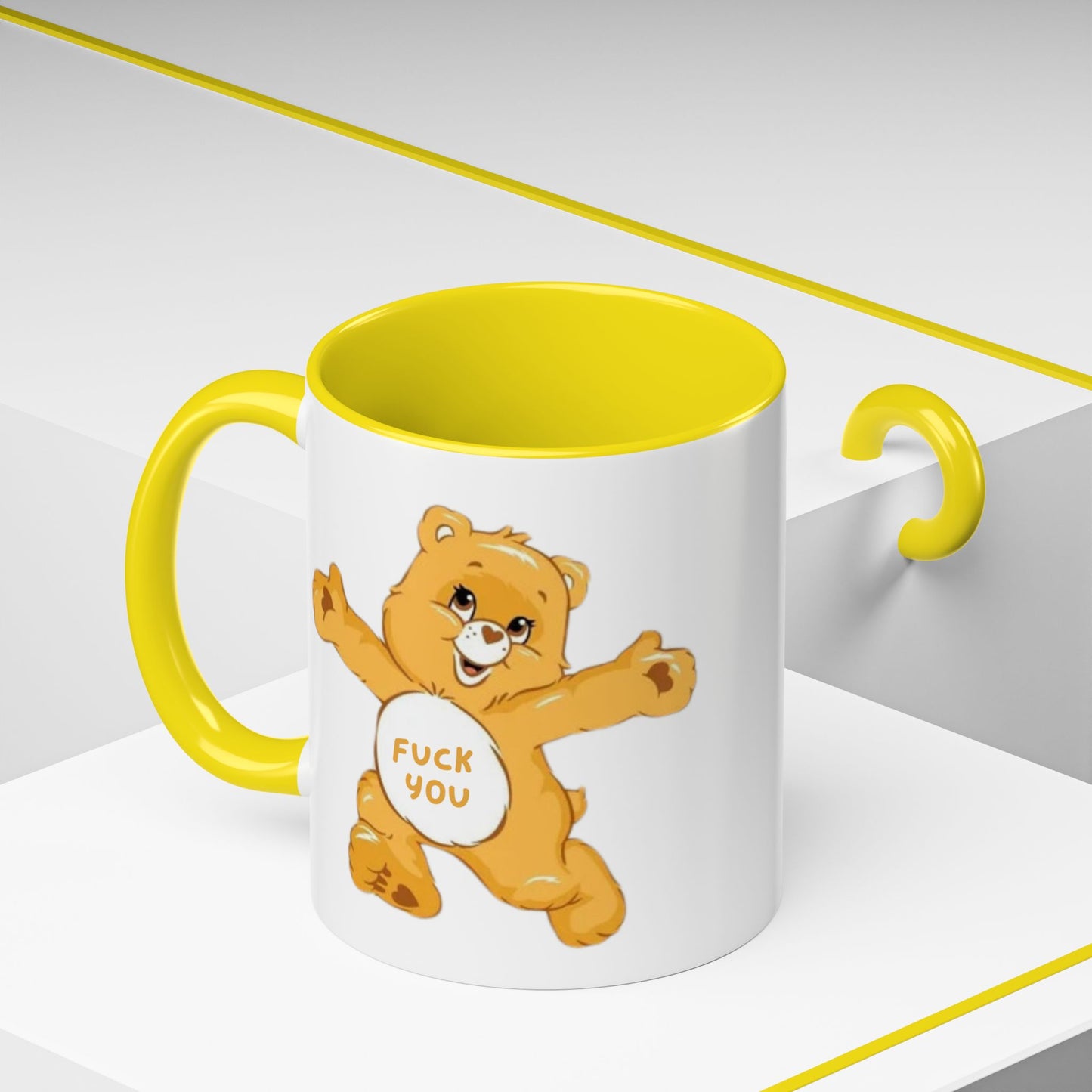 Swear Bear 'Fuck You' Funny Mug / Coaster