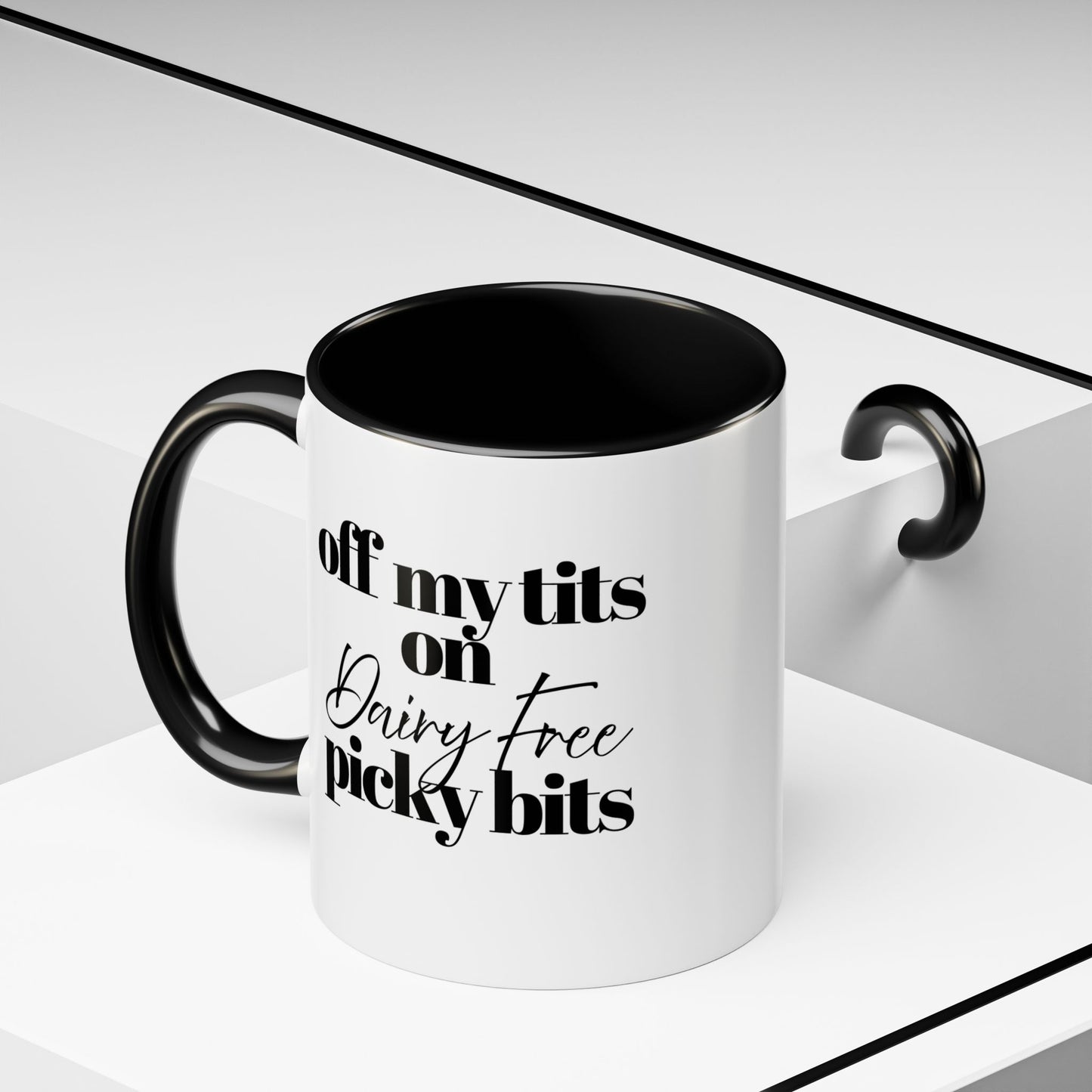 Off My Tits on DAIRY FREE Picky Bits Novelty Funny Mug 5 Colours