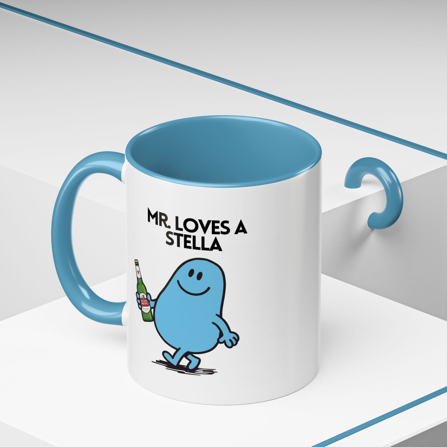 Novelty Mr Always Up For a Stella Character Mug / Coaster