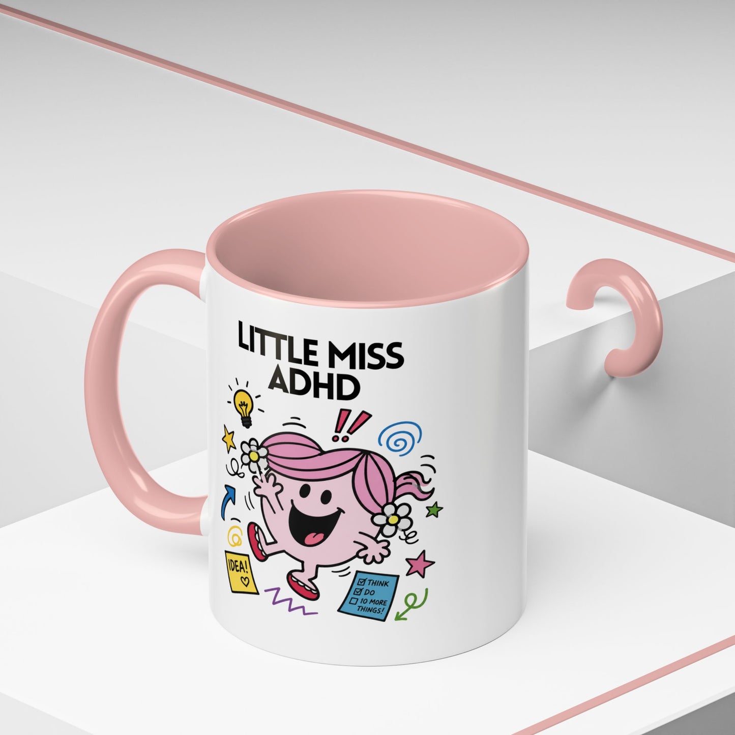 Novelty Little Miss ADHD Character Novelty Funny Gift Mug 11oz