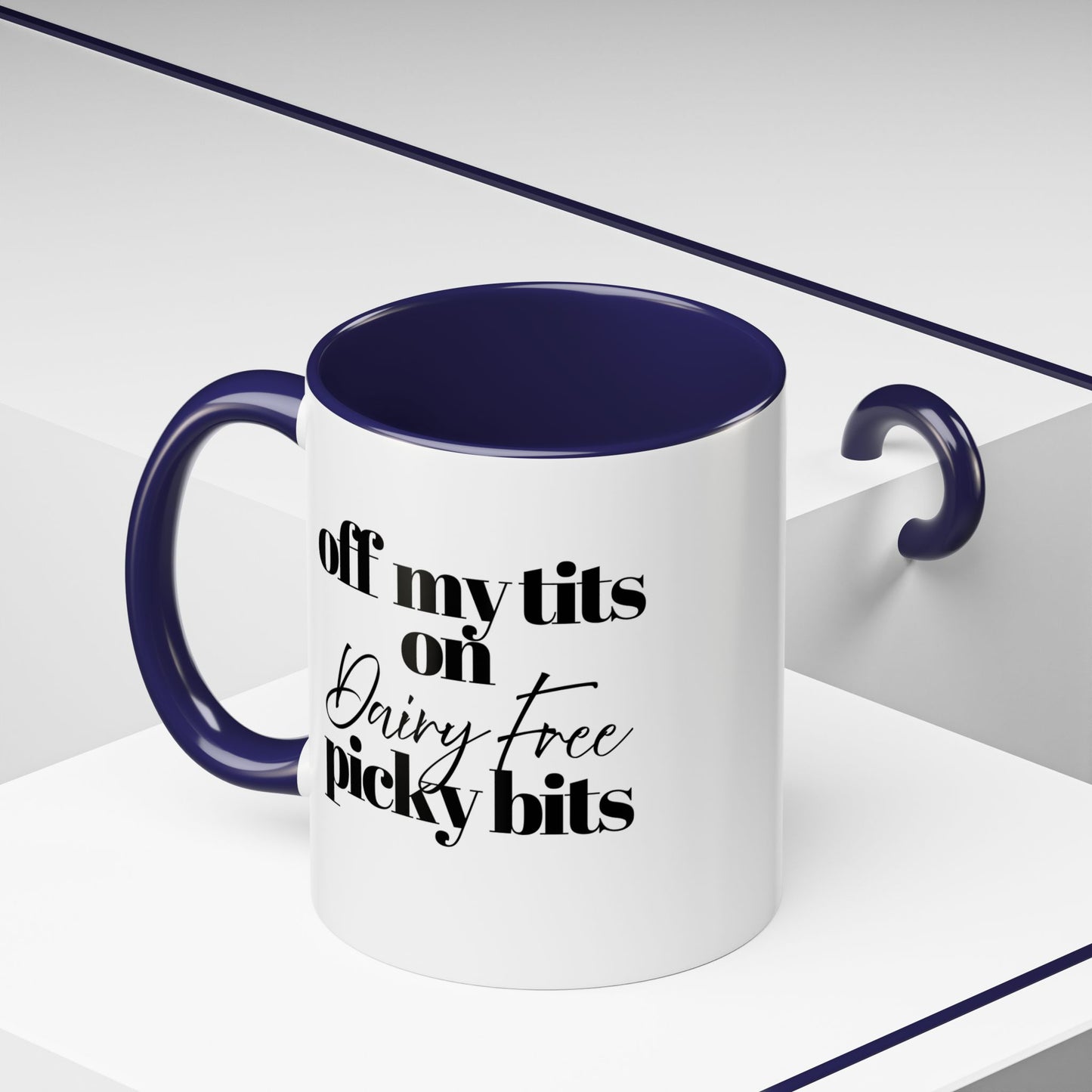 Off My Tits on DAIRY FREE Picky Bits Novelty Funny Mug 5 Colours