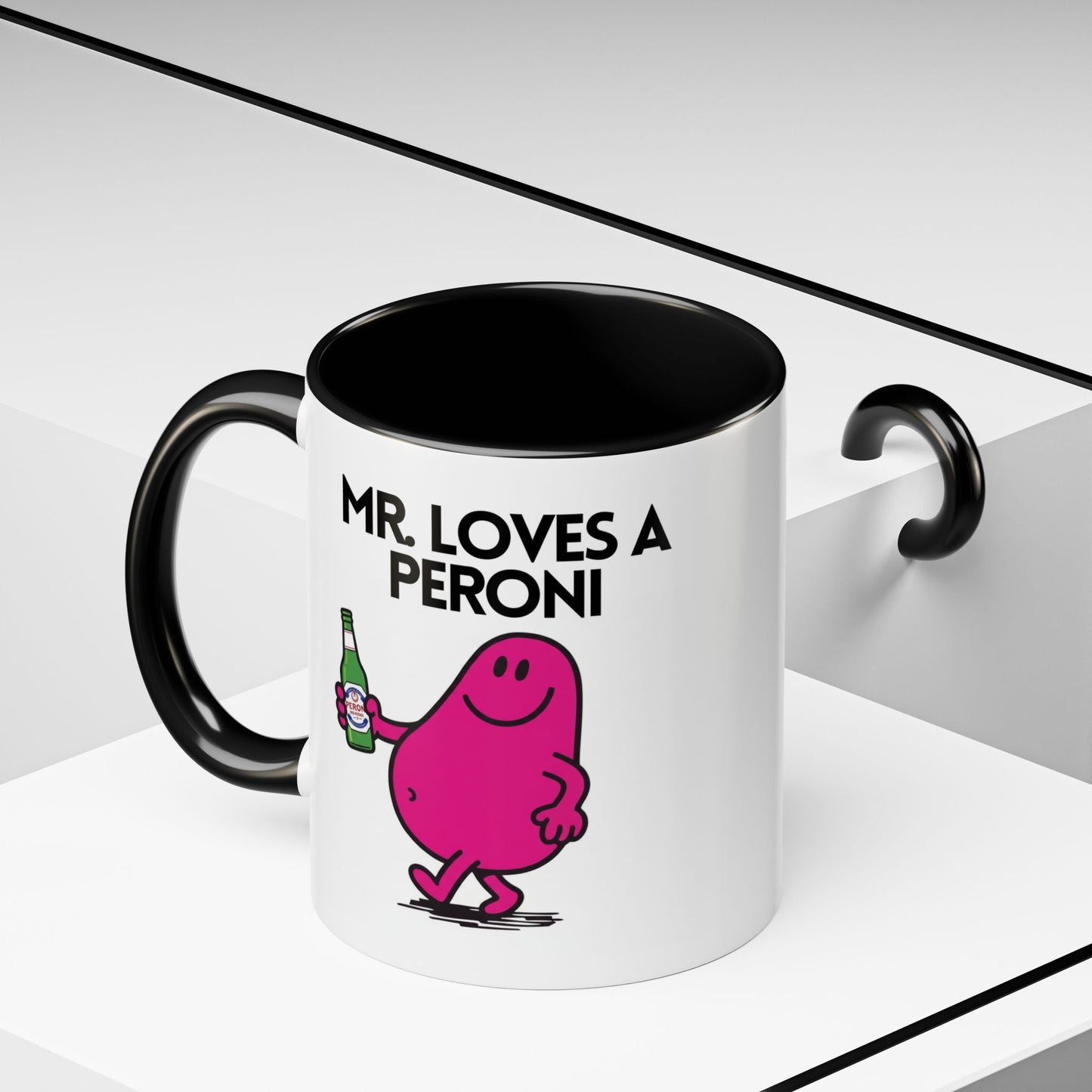 Novelty Mr Loves A Peroni' Character Mug / Coaster