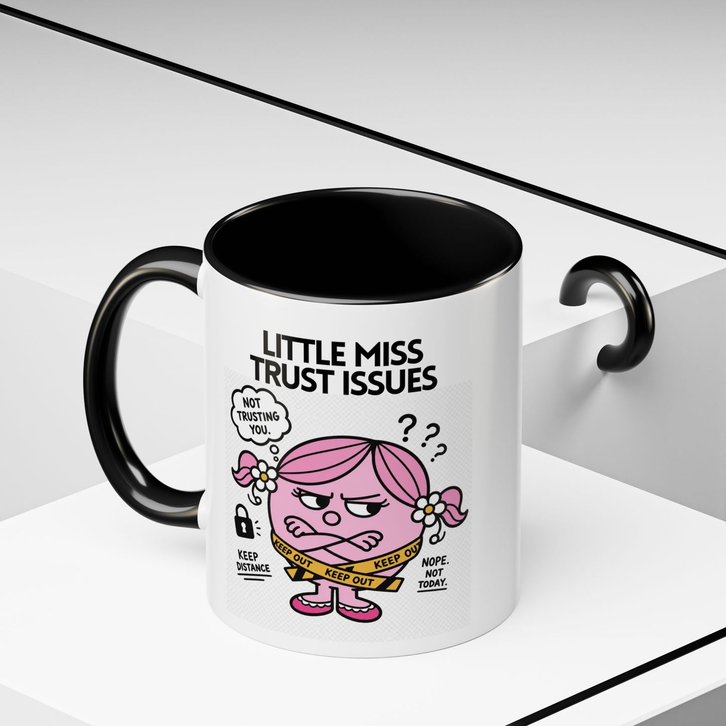 Novelty 'Little Miss Trust Issues' Novelty Funny Gift Mug 11oz