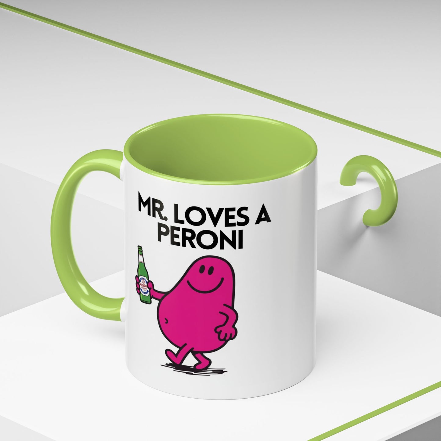 Novelty Mr Loves A Peroni' Character Mug / Coaster