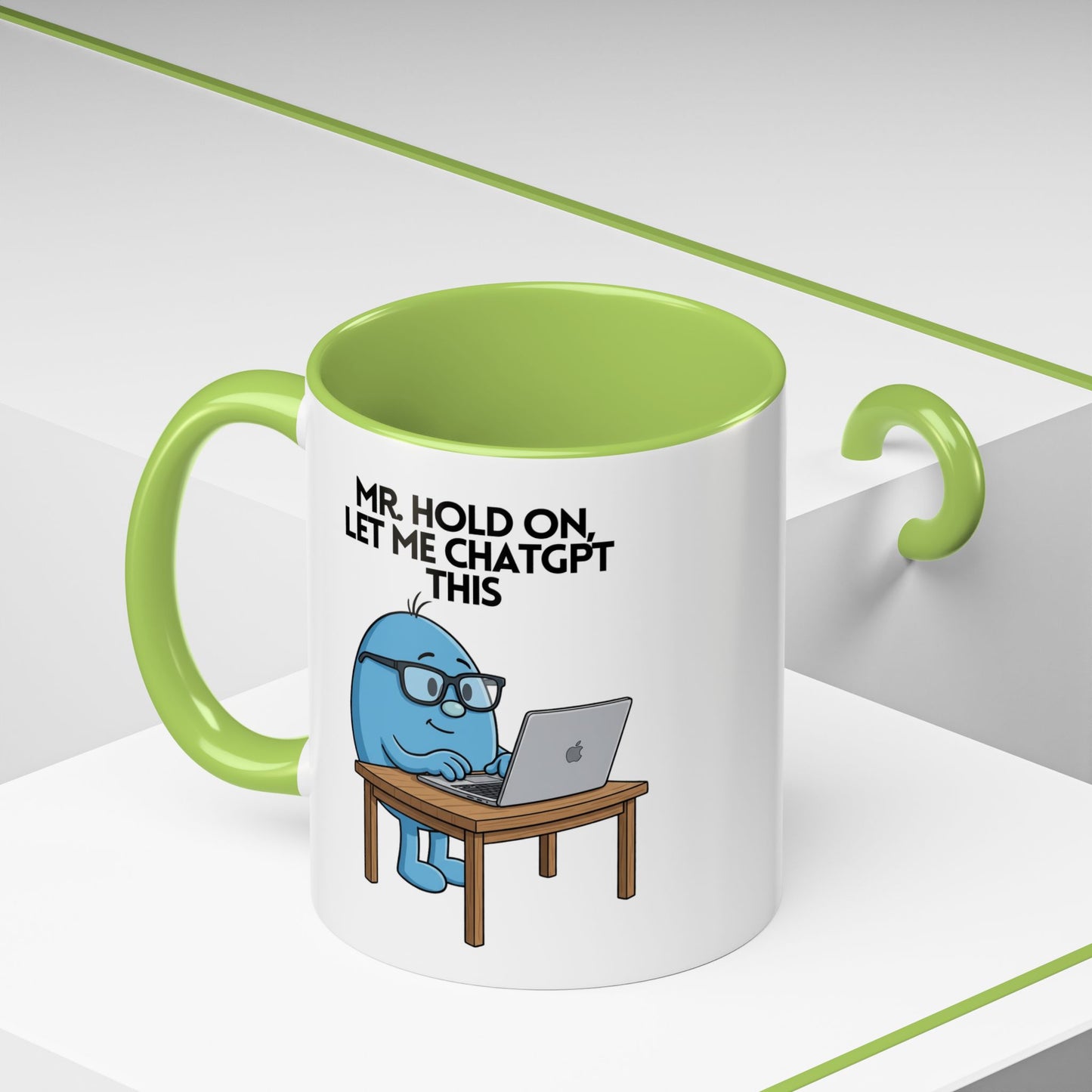 Novelty Mr or Miss 'Hold On, Let Me ChatGPT This' Character Mug / Coaster