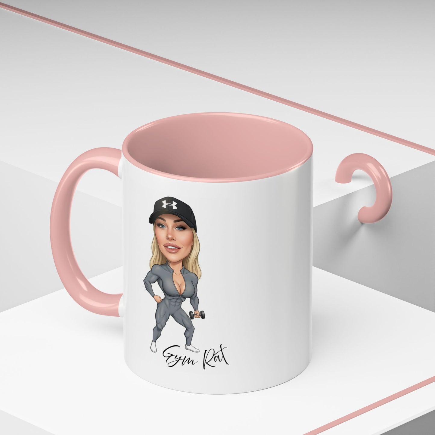 Personalised Fun Gym Rat Cartoon Sports Bottle 500ml / Mug / Coaster