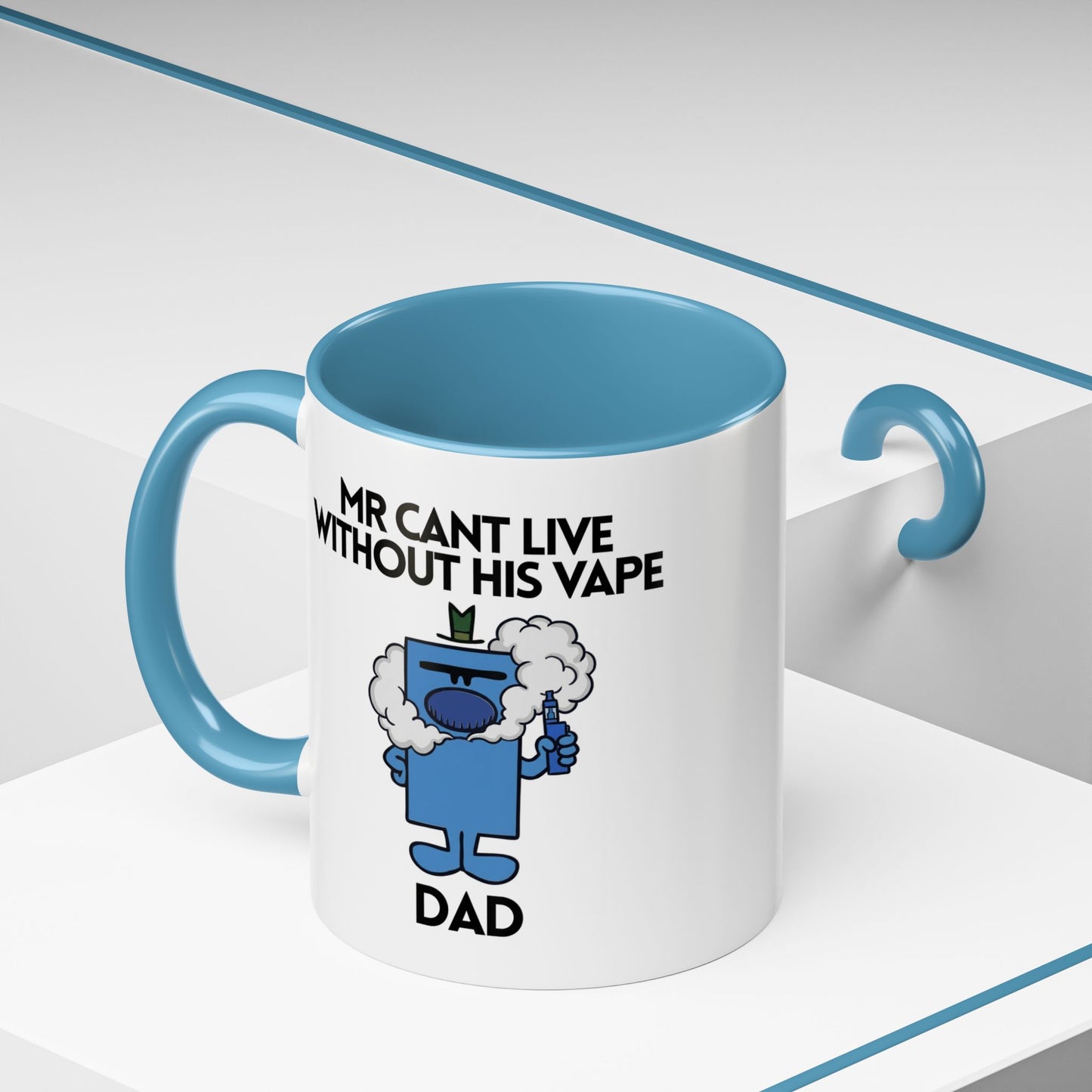 Personalised Novelty Mr. Cant Live Without His Vape Character Mug 11oz