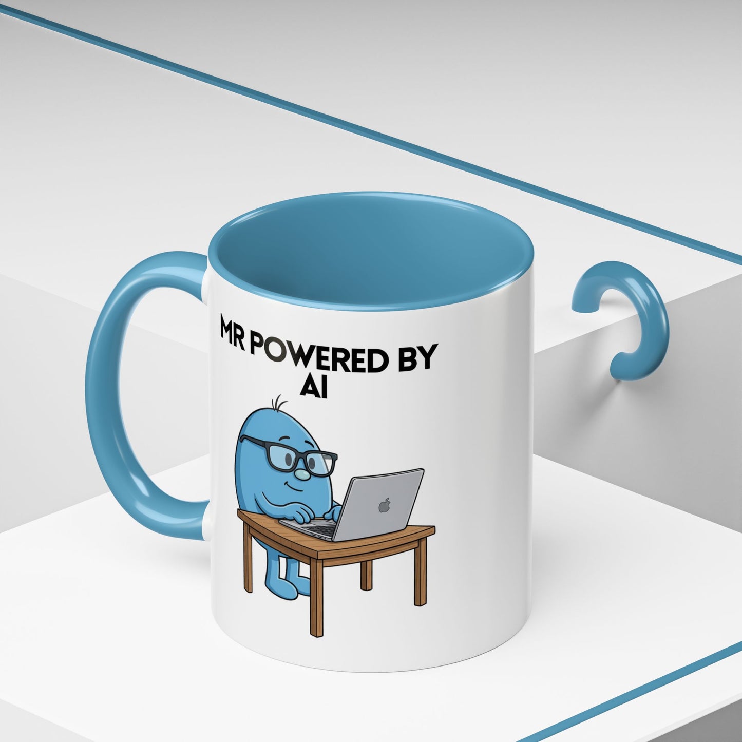 Novelty Mr or Miss Powered By AI' Character Mug 11oz