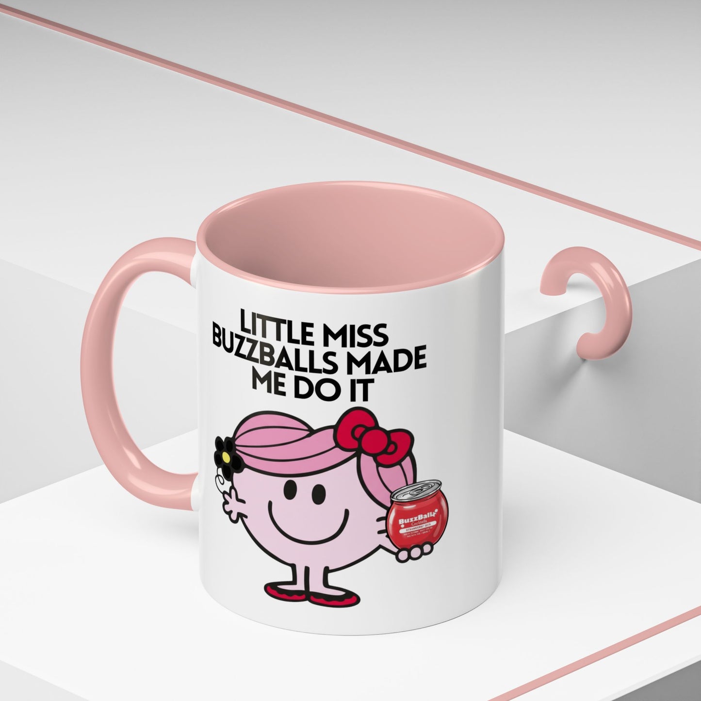 Novelty Little Miss ' Buzzballs Made Me Do It' Character Mug 11oz