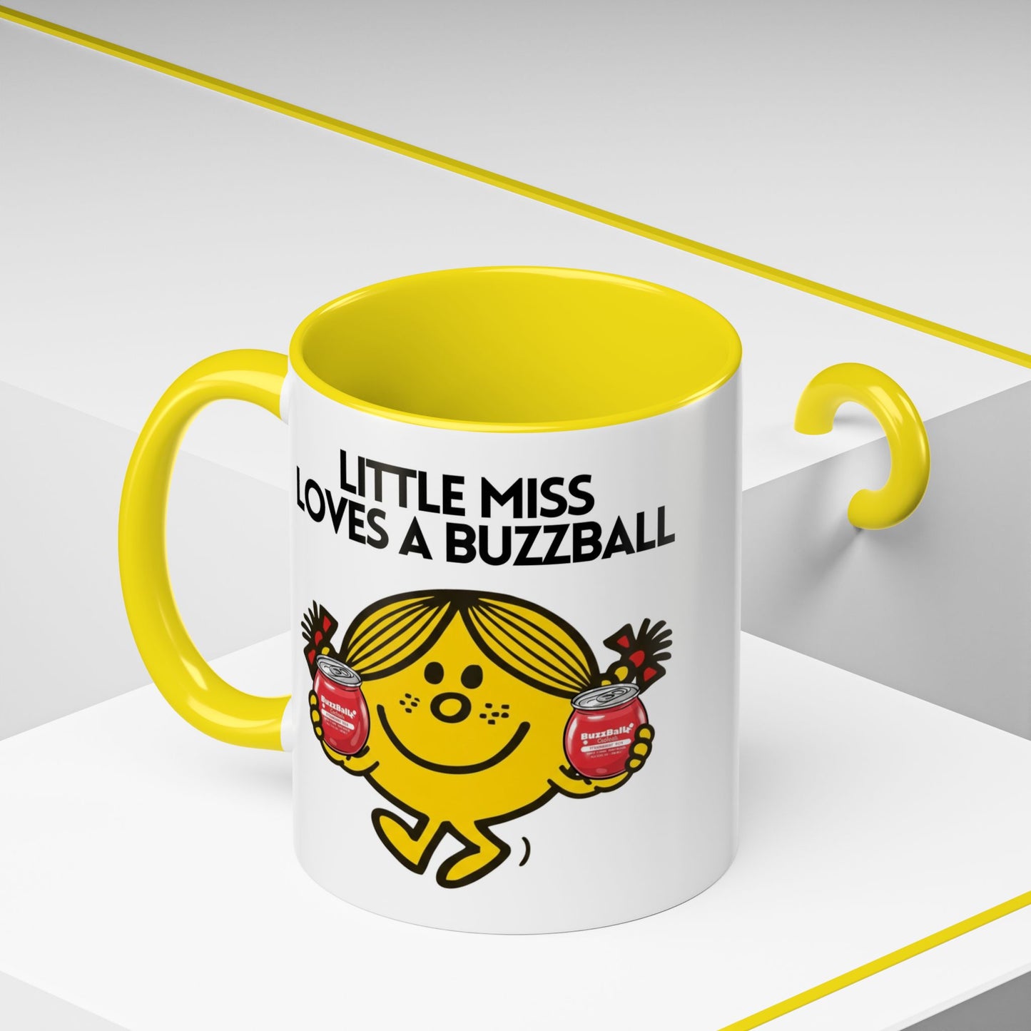 Novelty Little Miss ' Loves A Buzzball' Character Mug 11oz