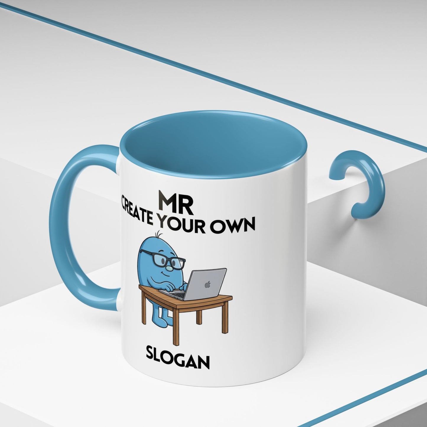 Novelty Mr Create Your Own Slogan' Character Mug / Coaster - Funny Mens Gift