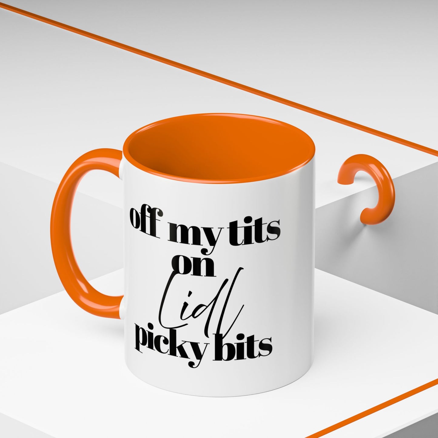 Off My Tits on LIDL PICKY BITS Novelty Funny Mug 6 Colours