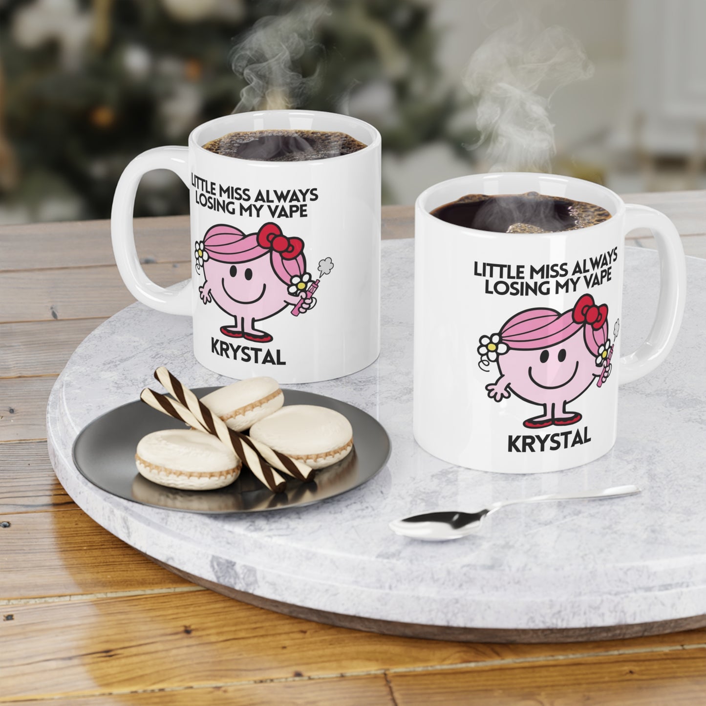 Personalised Novelty Little Miss. Always Losing My Vape Character Mug 11oz