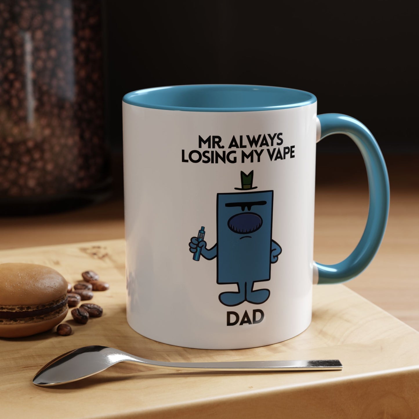 Personalised Novelty Mr. Always Losing My Vape Character Mug 11oz