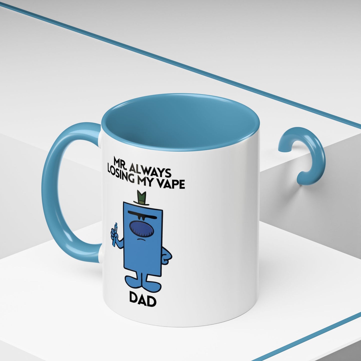 Personalised Novelty Mr. Always Losing My Vape Character Mug 11oz