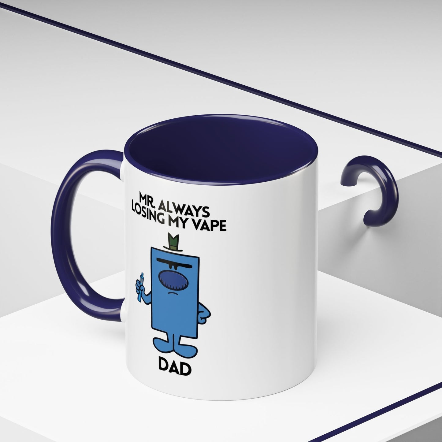 Personalised Novelty Mr. Always Losing My Vape Character Mug 11oz