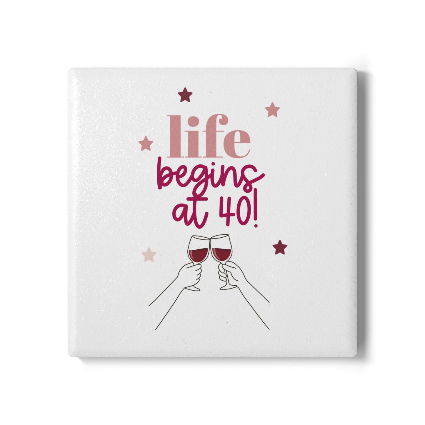 'Life Begins at 40!' Birthday Thoughtful Gift Mug / Coaster
