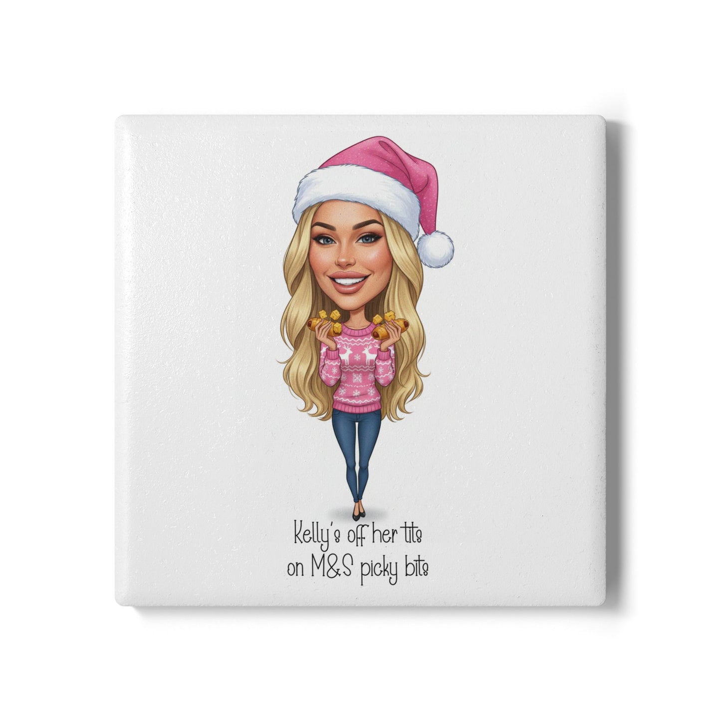 Cartoon Your Own Photo Personalised  'Off My T^ts on M&S Picky Bits Cartoon Novelty Sports Bottle 500ml / Mug / Coaster