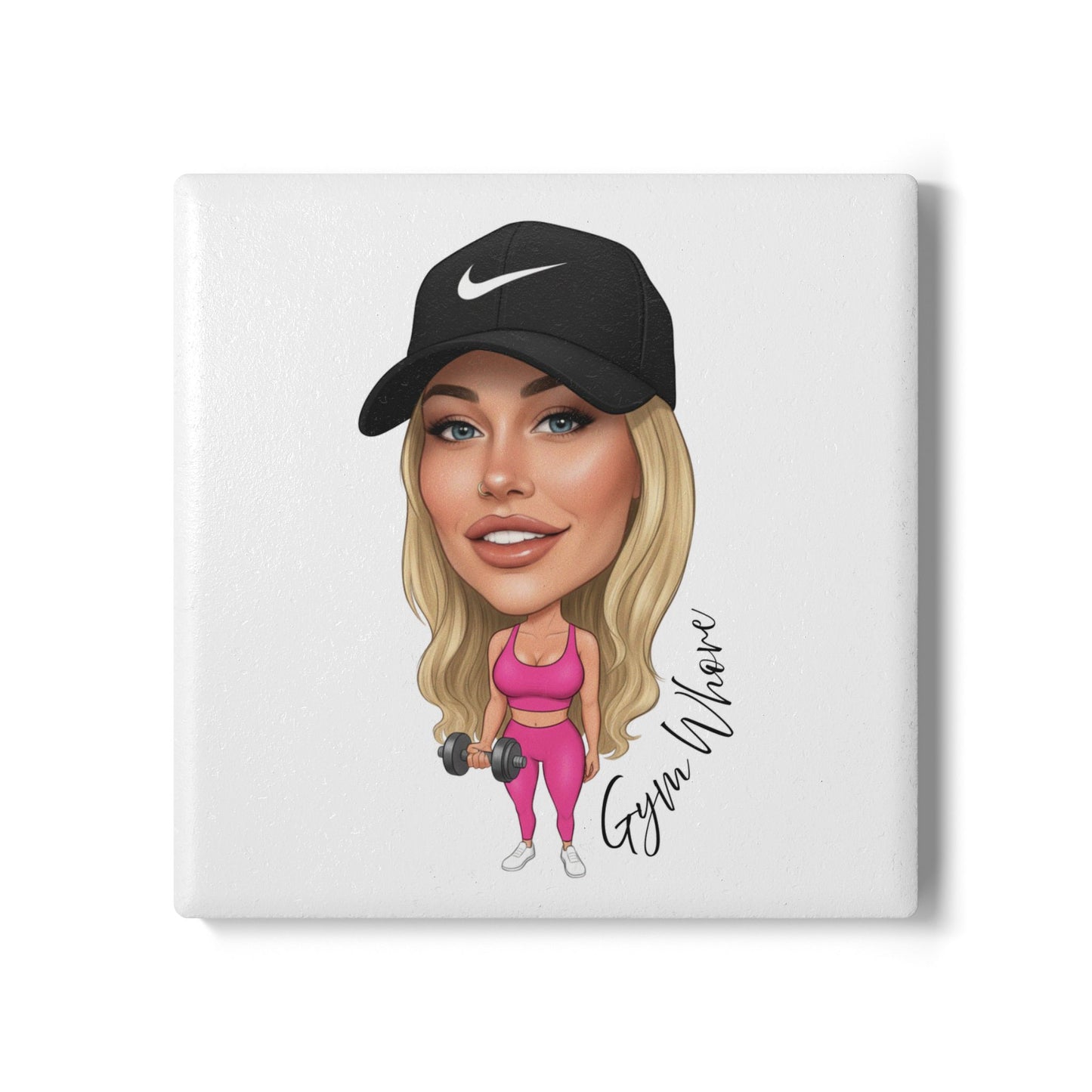 Personalised Fun Gym Whore Cartoon Novelty Sports Bottle 500ml / Mug / Coaster